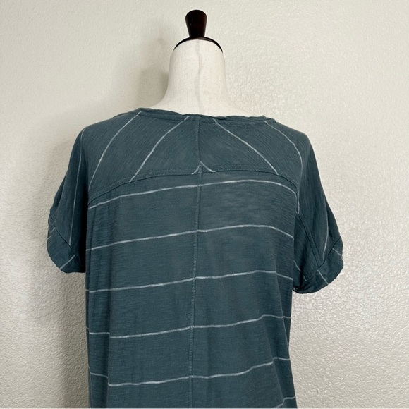 Madewell Blue White Striped Short Sleeves Tee, Sz Medium - Picture 7 of 10